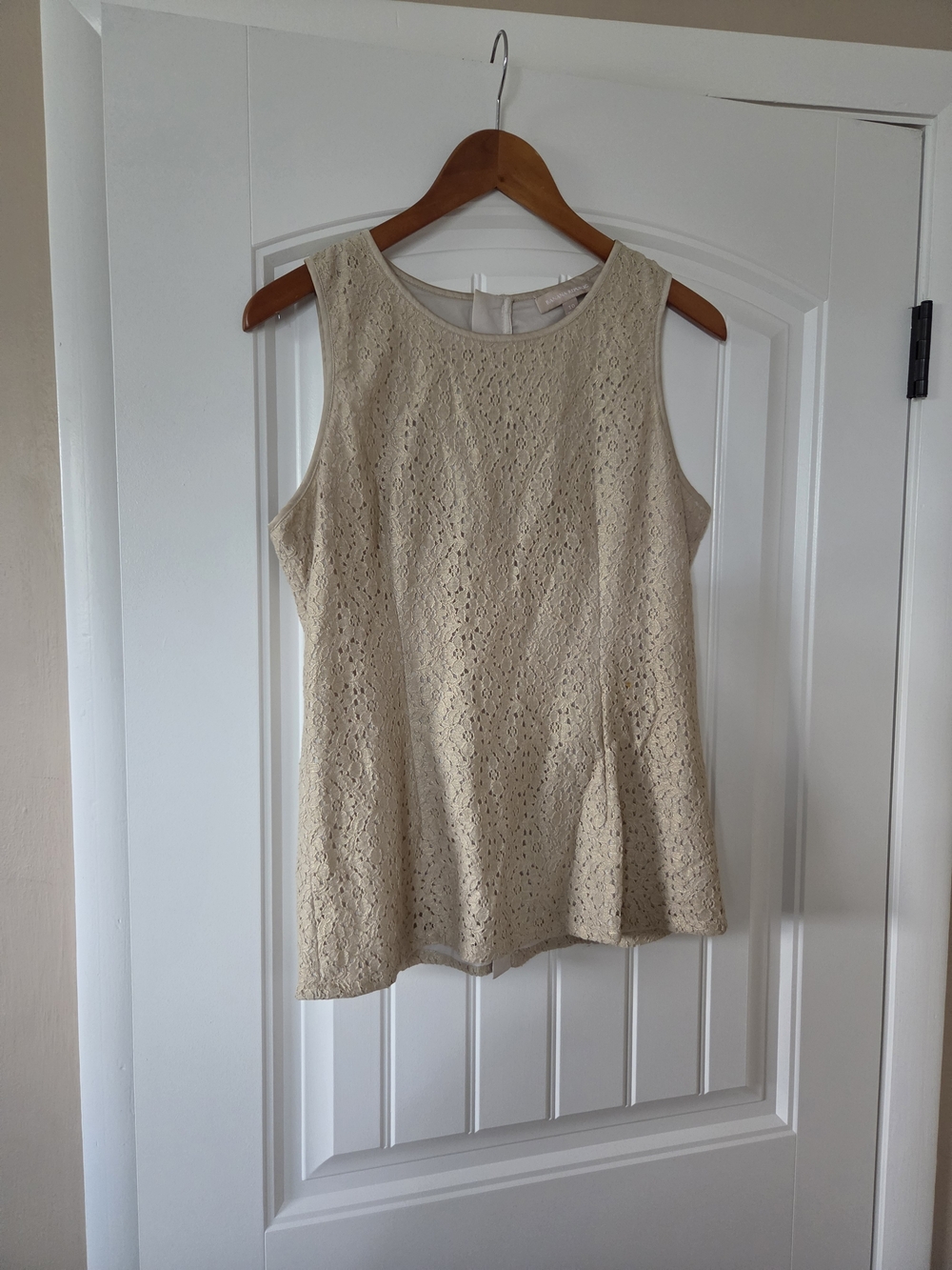 Banana Republic Lace Sleeveless Tunic - Cream